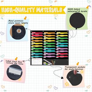 33 Pockets Hanging Wall File Organizer Legal Letter Size 47 x 45 Inch Office Storage Pocket Chart Over Door Organizer - Product Image 2