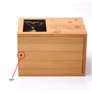 Bán Buôn trong nhà tre hoặc gỗ Pet urns khung ảnh mèo và chó tro tro Hộp PET memorial tang lễ Nguồn cung cấp - Product Image 5