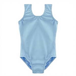 Justaucorps sans manches en coton et élasthanne pour filles, idéal pour la danse, le ballet et la gymnastique, avec taille élastique - Product Image 1