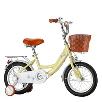 Vélo pour enfants de 16 pouces pour filles de 10-11 ans avec jantes en aluminium et roues d'apprentissage amovibles - Foire de Canton 2026