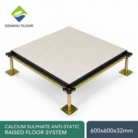 Suelo Elevado Antiestático de Sulfato de Calcio para Centro de Datos, 600x600x32mm, Revestimiento HPL, en Stock, Entrega en 7-15 Días a Medio Oriente