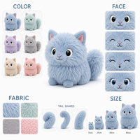 Fabricant OEM/ODM de jouets en peluche chaton bleu mignon et moelleux, personnalisés directement de l'usine, pour marques de distributeurs et commandes en gros