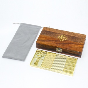 Plaque à glace en laiton personnalisée avec logo gravé sur manche en bois – Spécial cocktails et bars - Product Image 6