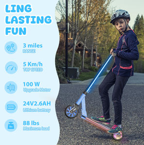 Sécurité 4.5 Mph Scooter électrique pour enfants 3 + Age Auto Kick Start Motor Training E-Scooter pour enfants - Product Image 4