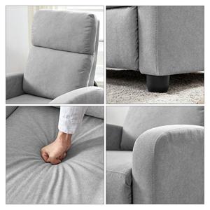 Canapé inclinable manuel simple <span class=keywords><strong>SONGMICS</strong></span>, fauteuil d'appoint moderne, fauteuil inclinable à dossier rabattable - Product Image 5