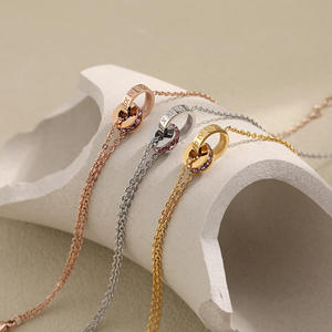 Bracelet en acier inoxydable plaqué or 18 carats de haute qualité avec chiffres romains et diamants, bijoux de mode pour femmes - Product Image 6