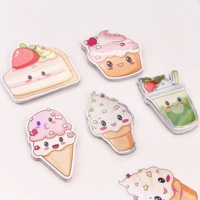 Pack d'autocollants mignons pour desserts, autocollants kawaii pour gâteaux, glaces, bubble tea, pour journal, scrapbooking, bricolage