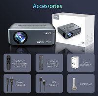 Projecteur de cinéma maison LED X1 Android 9.0 Full HD 8K 1080P, petit projecteur de bureau, prix d'usine original