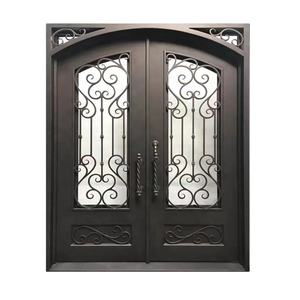 Puerta de hierro de entrada principal de entrada de forja de entrada directa rotura térmica - Product Image 1