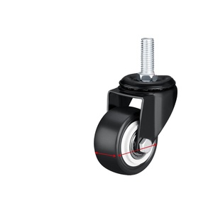 Roues silencieuses en PU de 1,5 pouce, couleur or diamant, pour hôpitaux, écoles, pivotantes universelles avec frein, capacité de charge de 90 kg, pour meubles, chaises de bureau - Product Image 1