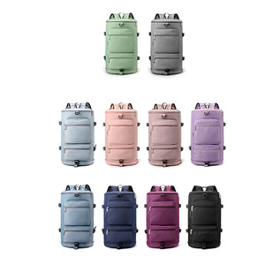 2025 사용자 정의 휴대 배낭 방수 경량 여행 더플 가방 신발 구획과 남성 여성을위한 - Product Image 1