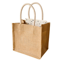 Sacs cadeaux mini en jute personnalisés