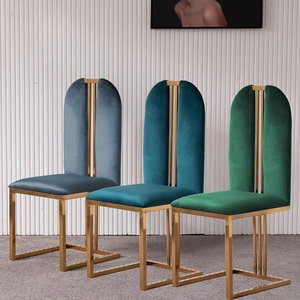 Comprar muebles en línea de lujo moderno de metal sostener Silla de cena pesada al por mayor sillas de comedor Silla de Oro para la cena - Product Image 3