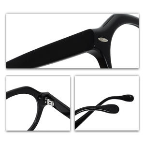 Дизайнерские круглые очки в винтажном стиле с заклепками, черные, из ацетата, оптические, премиум-класса, унисекс - Product Image 4