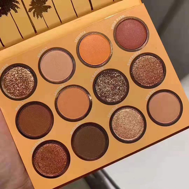 Частный ярлык Природный 12 видов цветов, тени для век, изготовленный на заказ логотип кисти для макияжа природного тени для век палитры теней для век поддон натуральный цвет