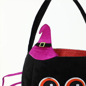 En gros Personnalisé Mignon Halloween Soyeux <span class=keywords><strong>Araignée</strong></span> Trick Or Treat Panier Noir Halloween Bonbons Paniers - Product Image 4