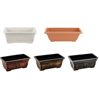 Grandes jardinières, pots à fleurs, pots à plantes en plastique de forme allongée pour jardin, jardinières d'extérieur de grande taille