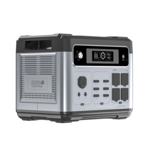 เครื่องกำเนิดไฟฟ้าพลังงานแสงอาทิตย์แบบพกพา 2400W สถานีไฟสำรองสำหรับบ้าน 2048Wh ไฟฉาย รีโมทคอนโทรล ไฟ LED ซิการ์ คลื่นไซน์บริสุทธิ์ มีสินค้าใน EU/US รุ่น M - Product Image 2