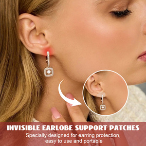 New Product Ideas 2024 Invisible Earlobe Support <b>Protectors</b> Patch Waterproof Sticker for Heavy Large Earrings Women - Product Image 2