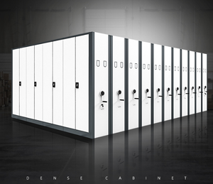 رفوف متحركة يدوية مدلفنة يدوية نظام تخزين ذكي للأرشيف أرفف مكتبات مدمجة كثيفة من الفولاذ للمدرسة - Product Image 3