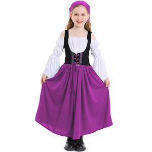 Disfraces de Halloween Farm Girl Dress Medieval Serving Wench Oktober Fest Beer Maid Bavarian Oktoberfest Costume - Product Image 6