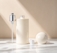 Flacon de fond de teint en verre cylindrique personnalisé de 60 ml avec bouchon rond, flacon d'huile essentielle