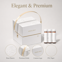   Boîte cadeau écologique blanche de qualité supérieure avec poignée, logo personnalisé, boîte de luxe pour capsules nutritionnelles, vitamines et protéines