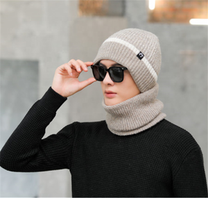 <span class=keywords><strong>Bonnet</strong></span> d'hiver chaud avec écharpe, doublure en laine, <span class=keywords><strong>bonnet</strong></span> épais et chaud, 2022 - Product Image 6