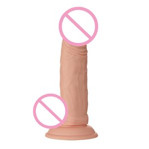 Doux Sexy énorme gode sensation de peau réaliste pénis jouets sexuels pour femmes grosses <span class=keywords><strong>bites</strong></span> Double ventouse stimulateur Anal - Product Image 2