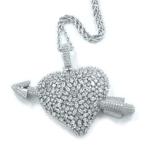 Collier <span class=keywords><strong>personnalisé</strong></span> plaqué or avec pendentif cœur flèche de Cupidon, cadeau pour anniversaire, chaîne <span class=keywords><strong>photo</strong></span> DIY - Product Image 2