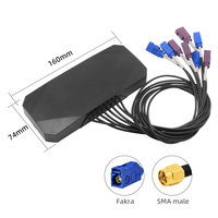 Antenne Combo Multi-Bandes MIMO 8-en-1 GPS GNSS 3G 4G 5G WiFi V2X Verticale ABS Étanche Omnidirectionnelle pour Véhicules et Équipements Industriels