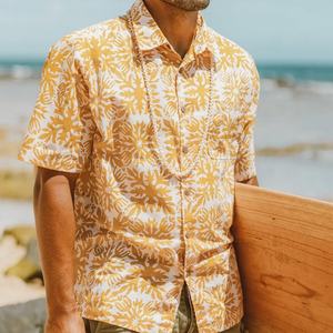 Camisas Bohemias Estampadas Personalizadas para Hombre, Camisas de Lino de Diseñador, Transpirables y Amigables con la Piel - Product Image 3