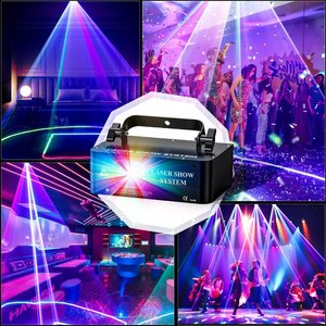 Ysh Đầy Đủ Màu Sắc Laser Đèn Vũ Trường DMX Đèn Sân Khấu Disco Hoạt Hình Lazer Câu Lạc Bộ Âm Thanh Kích Hoạt Cho Thanh KTV Sự Kiện Buổi Hòa Nhạc - Product Image 4