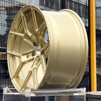 Jantes en aluminium forgées sur mesure, dorées, à 5 branches profondes, légères, pour véhicules de luxe (berlines, coupes, véhicules électriques) – Vente directe usine