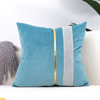Coussin carré 18x18 en velours tricoté de luxe à carreaux, moderne, doux et chaud, idéal pour chaise de bureau, maison et hôtel – Vente chaude, haute qualité