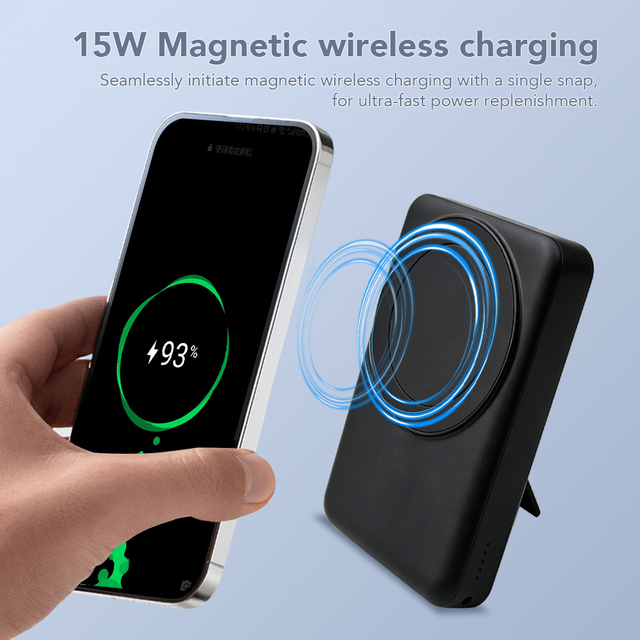 Magnetic Power Bank Battery Pack with PD 22.5w 10000mAh Wireless Portable Charger