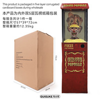 Parc d'attraction Halloween Grand Bounce Lifting Clown Popcorn Machine Ornament Luminous Electric Induction Animated Decoration