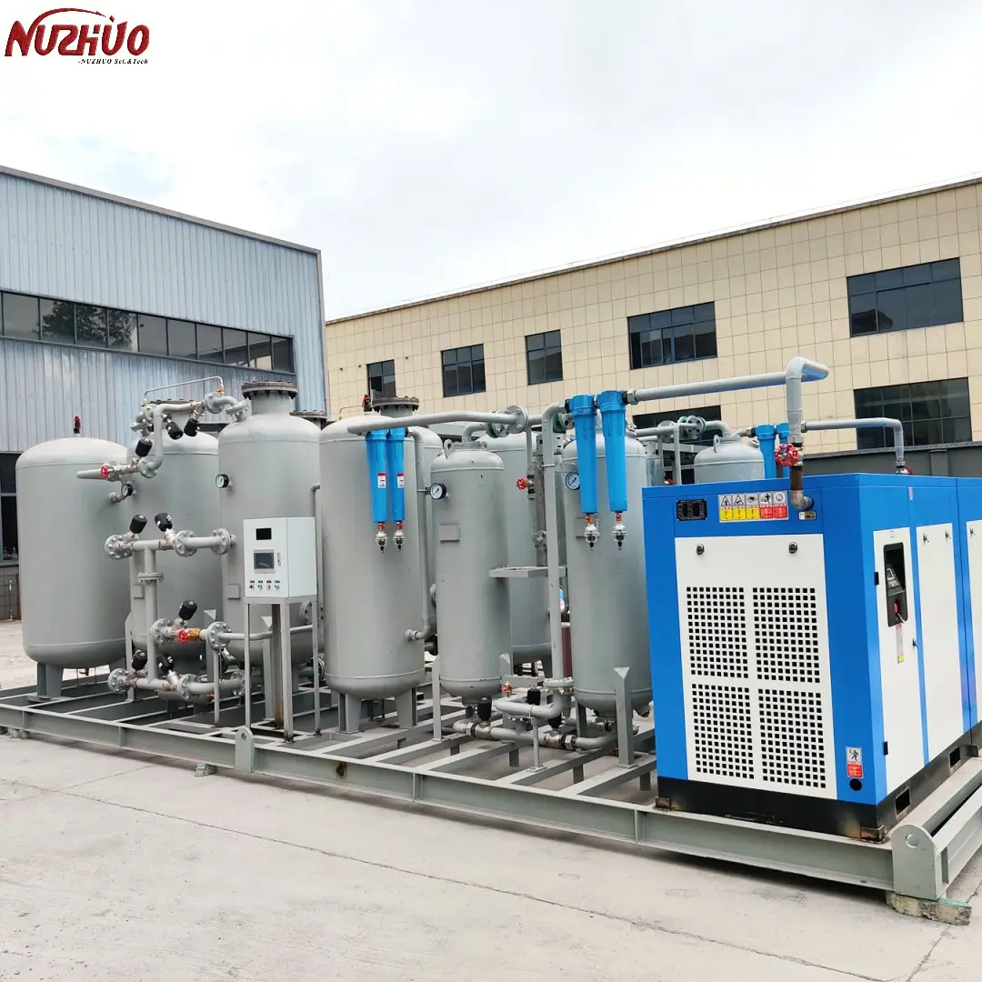 NUZHUO 99.999% 1000Nm 3/h yüksek saflıkta azot jeneratörü PSA N2 gaz santrali azot yapma makinesi