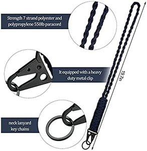Ngoài trời ID thẻ Paracord Vòng cổ huy hiệu chủ máy ảnh Wallet phím còi dây đeo bện <span class=keywords><strong>Keychain</strong></span> Paracord Dây buộc - Product Image 2