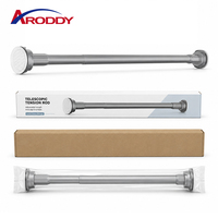 ARODDY Tringle à rideau de cuisine à tension, sans perçage, pour tubes de 28 mm, de 141,7 à 177,2 pouces, conception brevetée, pour commande en gros
