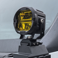 Feux de brouillard/de travail LED DRL blanc/jaune 12V 24V IP68 50W 5000 Lumens 3 pouces, auxiliaires tout-terrain pour SUV 4x4, moto, vélo