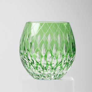 Vaso de cristal de 330ml tallado a mano de estilo japonés, vaso de chupito de cóctel de colores de 11,6 Oz en <span class=keywords><strong>azul</strong></span>, verde, amarillo, Huevo Rojo, <span class=keywords><strong>whisky</strong></span> para - Product Image 4