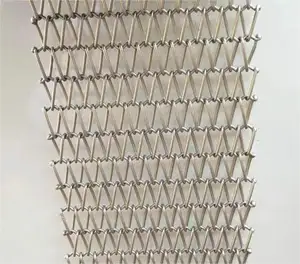 Stainless Steel Metal Metallic Curtain Gama Flexi Spiral Link Decorative Wire Mesh