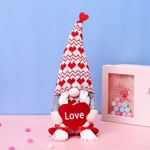 Ornement en peluche en forme de cœur de Cupidon pour la Saint-Valentin, poupée sans visage, Rudolph, gnome, décoration de fenêtre, cadeau décoratif, tendance moderne - Product Image 4
