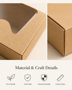 Caja de Galletas Navideñas de Papel Kraft Impresa Personalizada con Ventana Transparente, Empaque de Hojaldre con Diseño de Copo de Nieve para Dulces, Regalos de Fiesta - Product Image 3