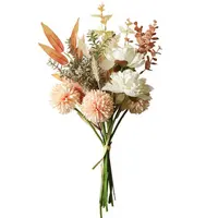 आईएनएस डिजाइन रेशम कृत्रिम फूल हाइड्रेंजिया Dandelion और Peony गुलदस्ता व्यवस्था शादी घर की सजावट के लिए