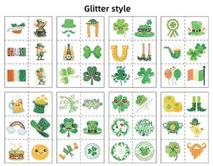 Venta al por mayor impermeable brillo luminoso <span class=keywords><strong>tatuaje</strong></span> temporal pegatinas Día <span class=keywords><strong>de</strong></span> San Patricio tatuajes para adultos, Irlanda fiesta suministros - Product Image 4