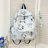 Mochila de Moda Pacha con Estampado de Anime, de Nailon, Unisex, para Estudiantes de Secundaria y Preparatoria, Suave, de Gran Capacidad, Transpirable y Duradera