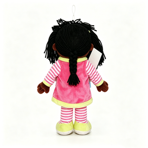 Marioneta de mano personalizada de niña negra, marioneta de niña afroamericana, marioneta de mano humana para niños, marioneta de niña ventrilógica - Product Image 2