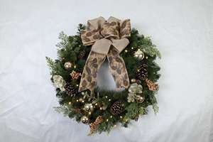 พวงหรีดคริสมาสต์ทำมือเทียมทำด้วยมือทำมือปรับแต่งได้หรูหรา - Product Image 3